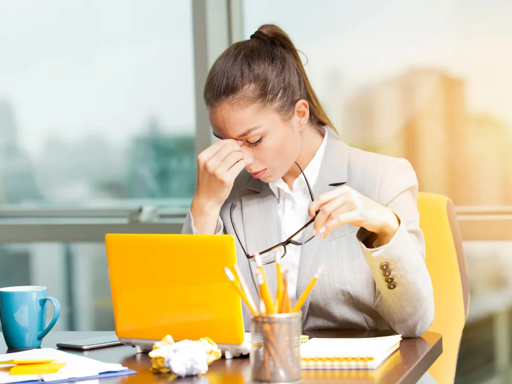 Vitamin B12 Injection concept image showing fatigue and low energy symptoms